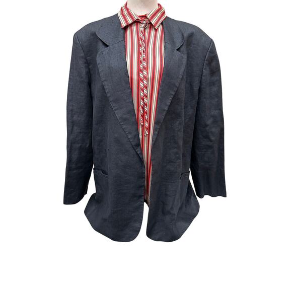 Vintage Fire Islander Plus Sized Red Striped Blouse XL - Picture 11 of 13